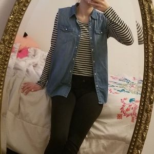Denim jean vest